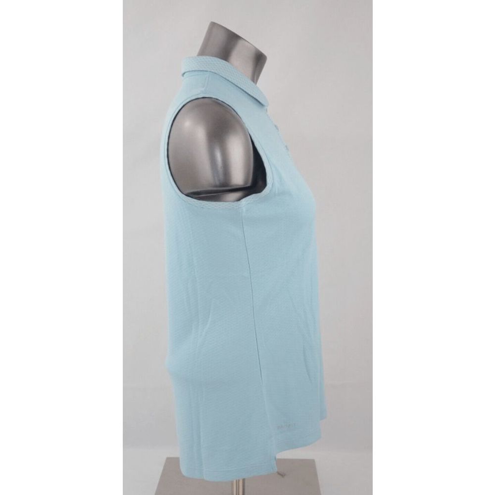 NEW Women's Small NIKE Dry Polo Golf Sleeveless Top Teal 884843 452 - Picture 5 of 6